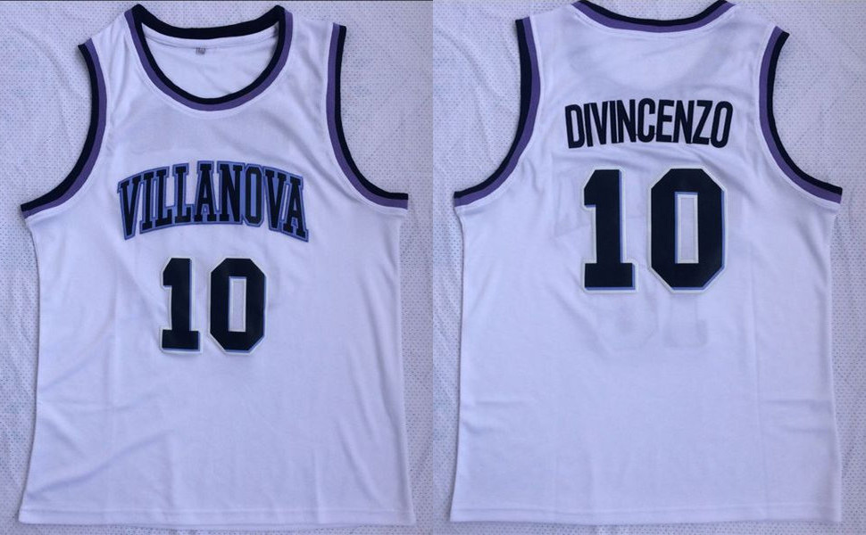 Villanova Wildcats 10 Donte Divincenzo White College Basketball Jersey