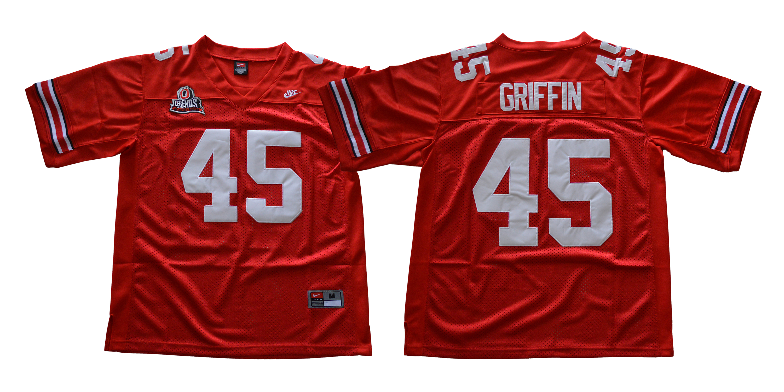 Ohio State Buckeyes 45 Archie Griffin Red Throwback College Football Jersey