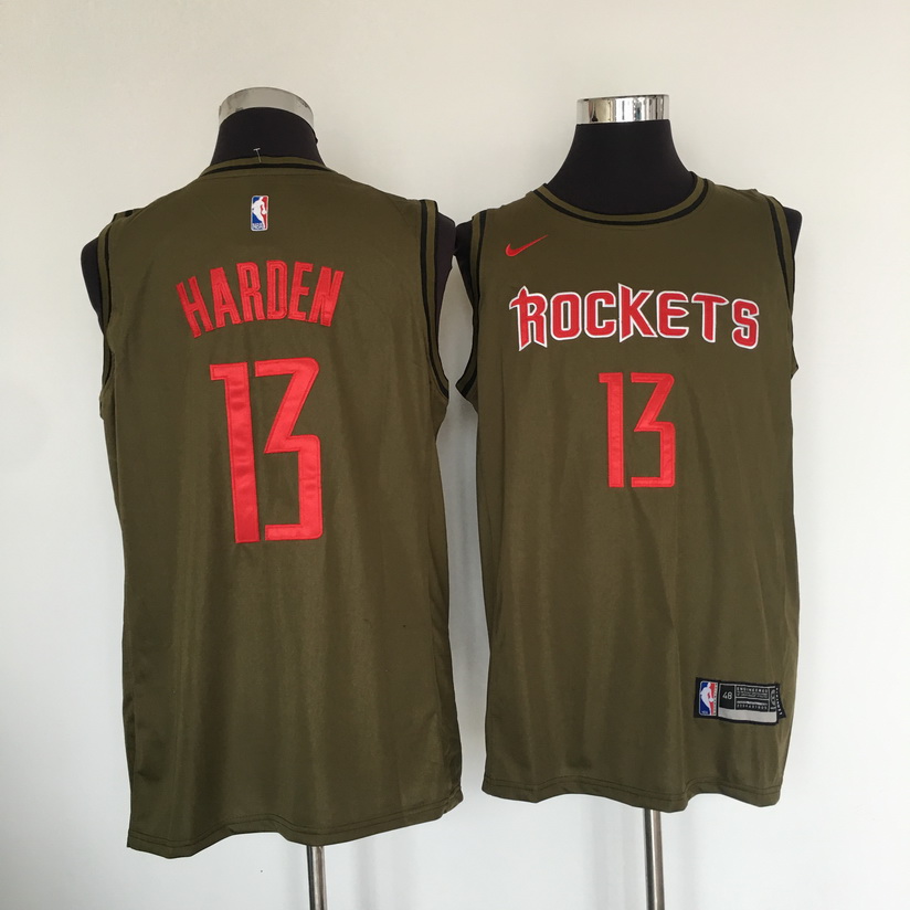 Rockets 13 James Harden Olive Nike Swingman Jersey