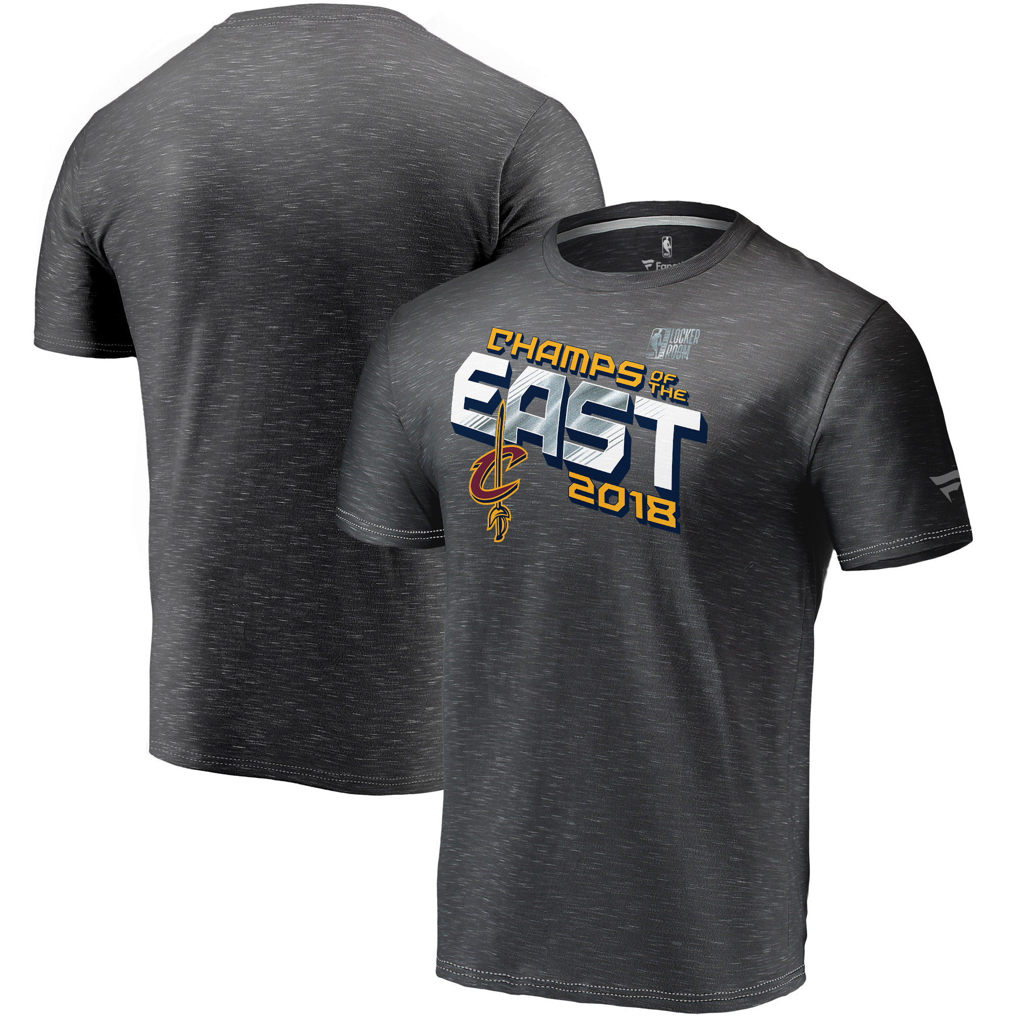 Cleveland Cavaliers Fanatics Branded 2018 Eastern Conference Champions Locker Room T-Shirt Heather Charcoal