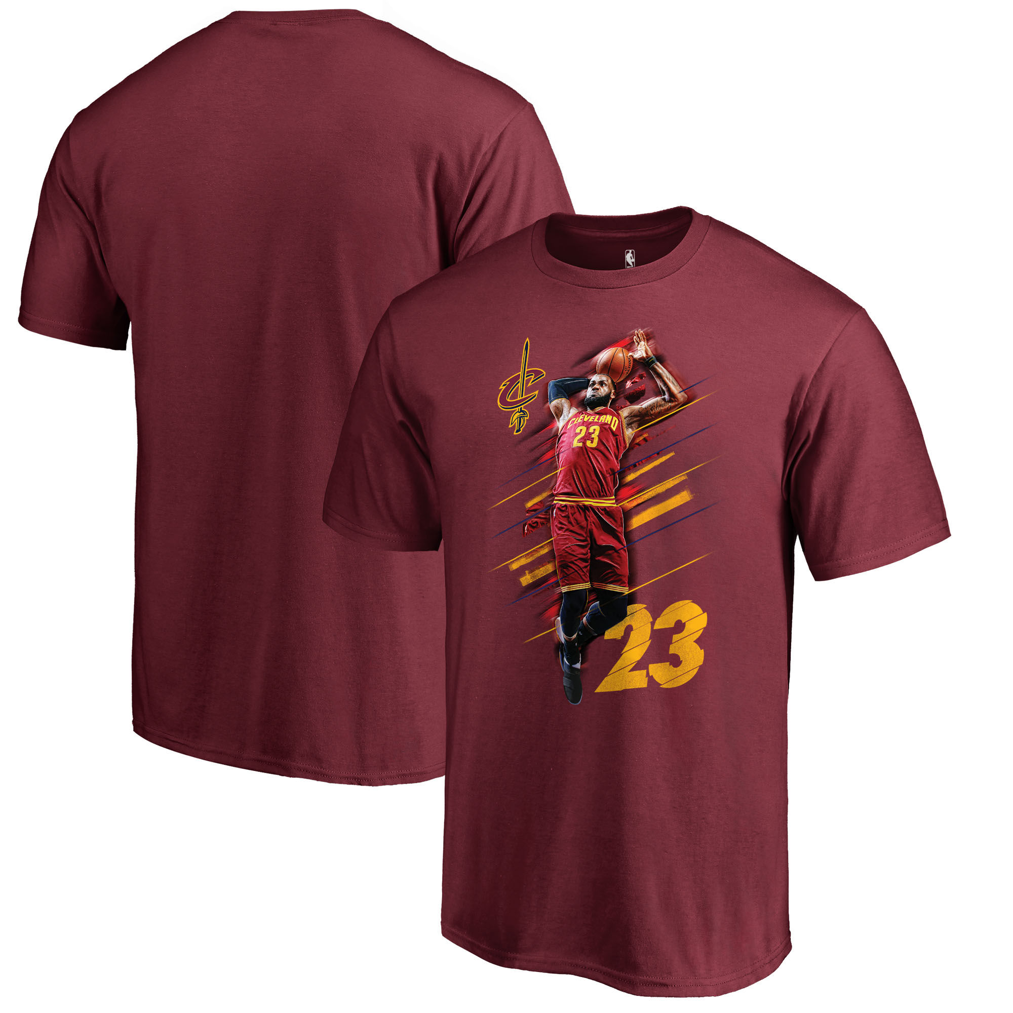 Cleveland Cavaliers LeBron James Fanatics Branded Fade Away T-Shirt Wine