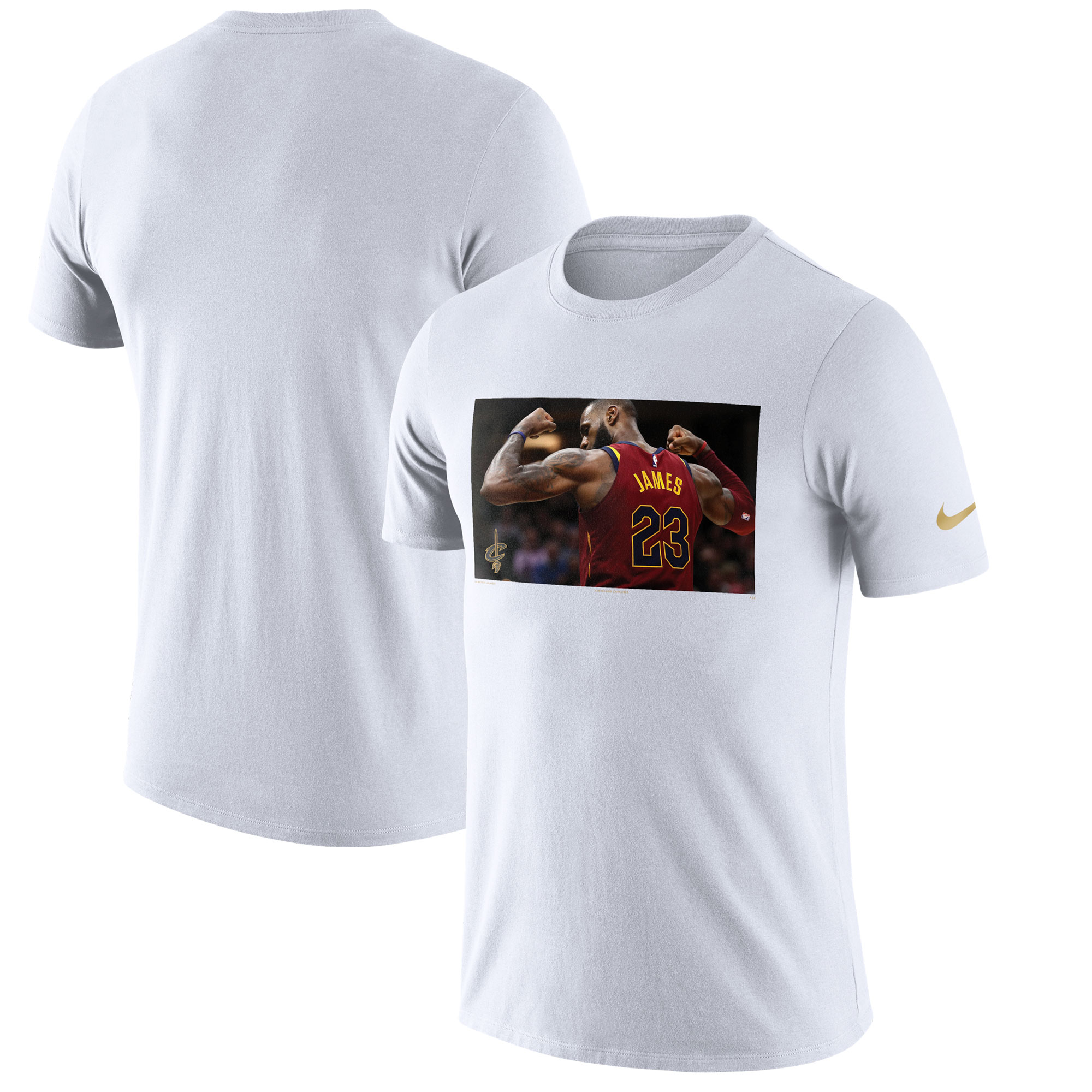 Cleveland Cavaliers LeBron James Nike Player Pack Performance T-Shirt White - Click Image to Close