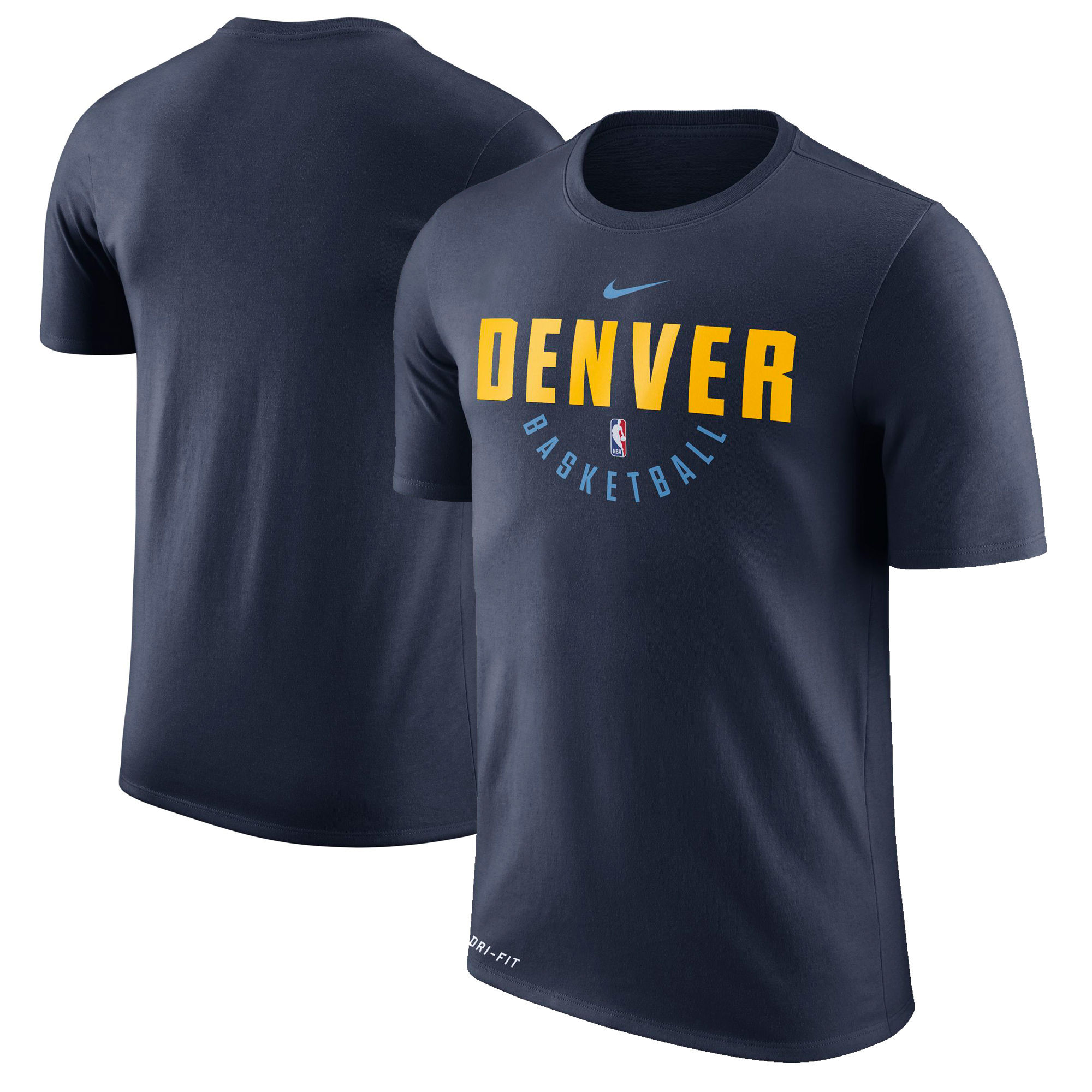 Denver Nuggets Navy Nike Practice Performance T-Shirt