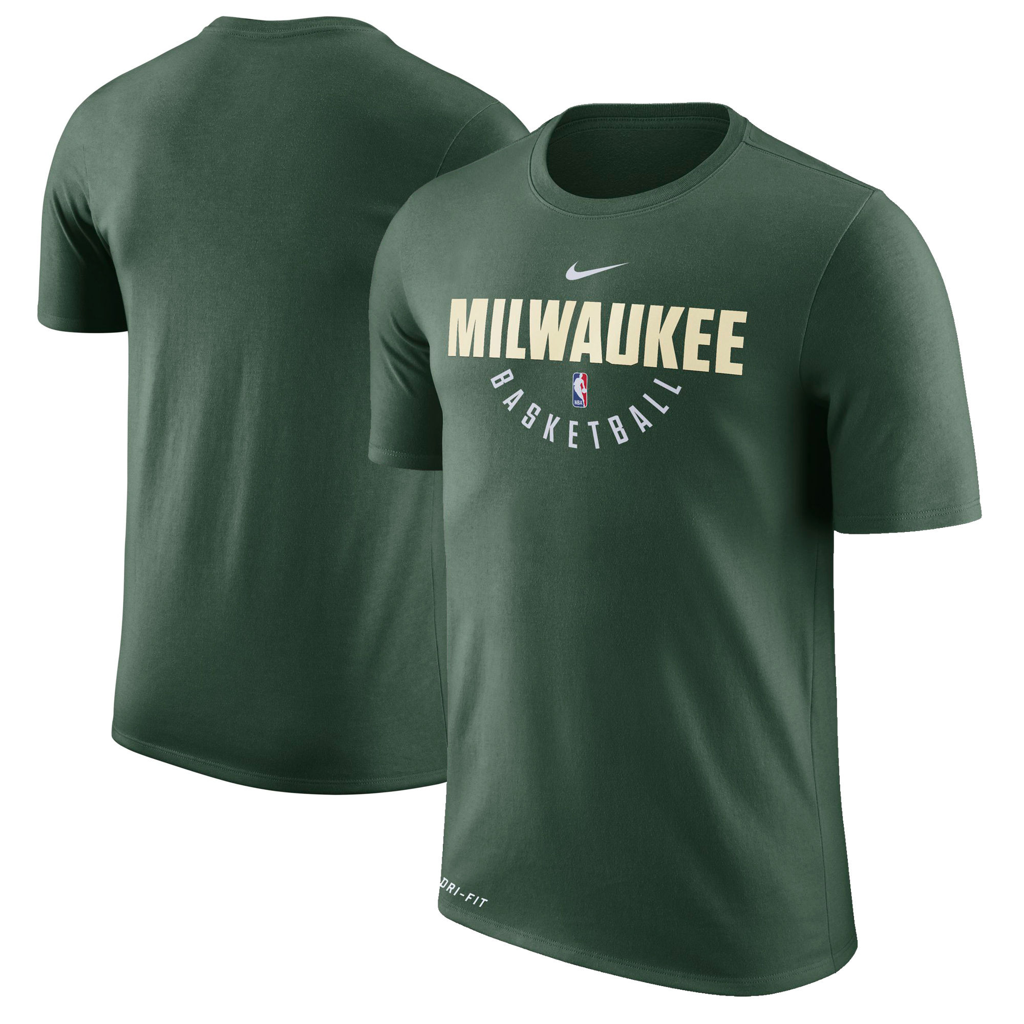 Milwaukee Bucks Hunter Green Nike Practice Performance T-Shirt