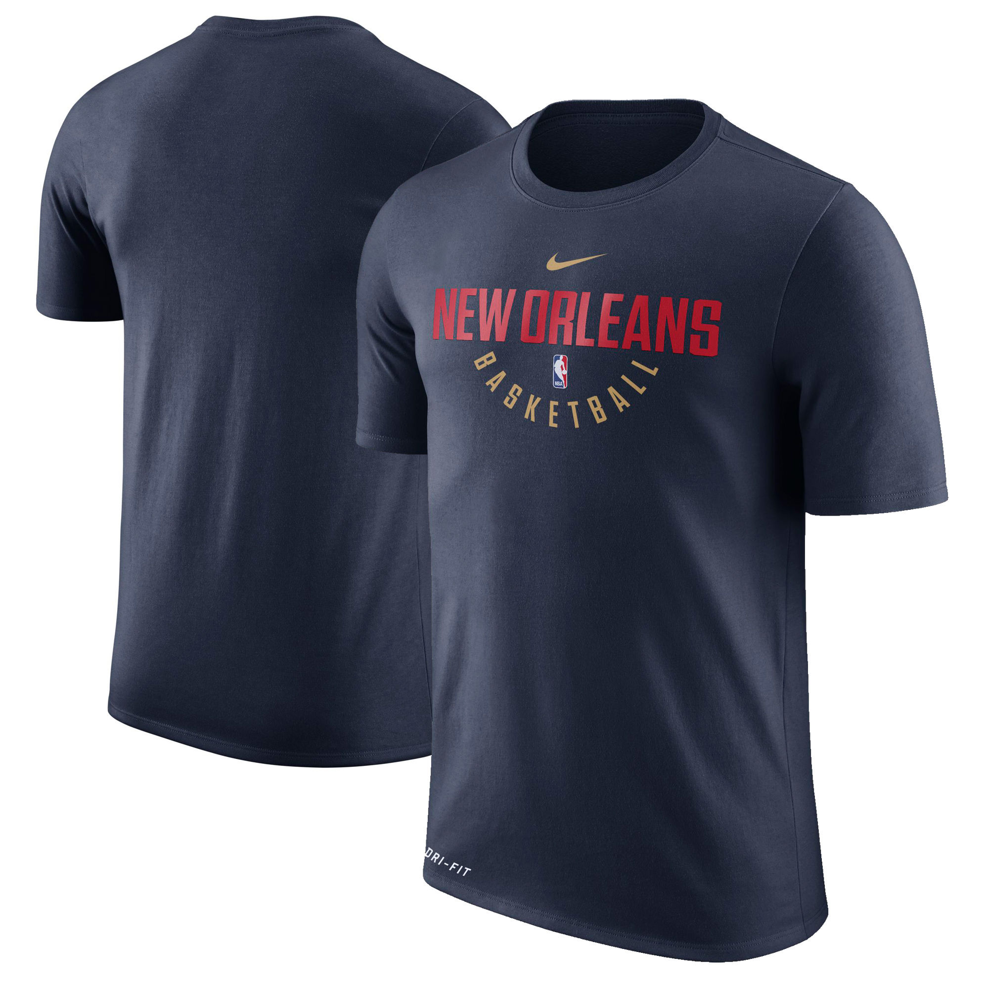 New Orleans Pelicans Navy Nike Practice Performance T-Shirt - Click Image to Close