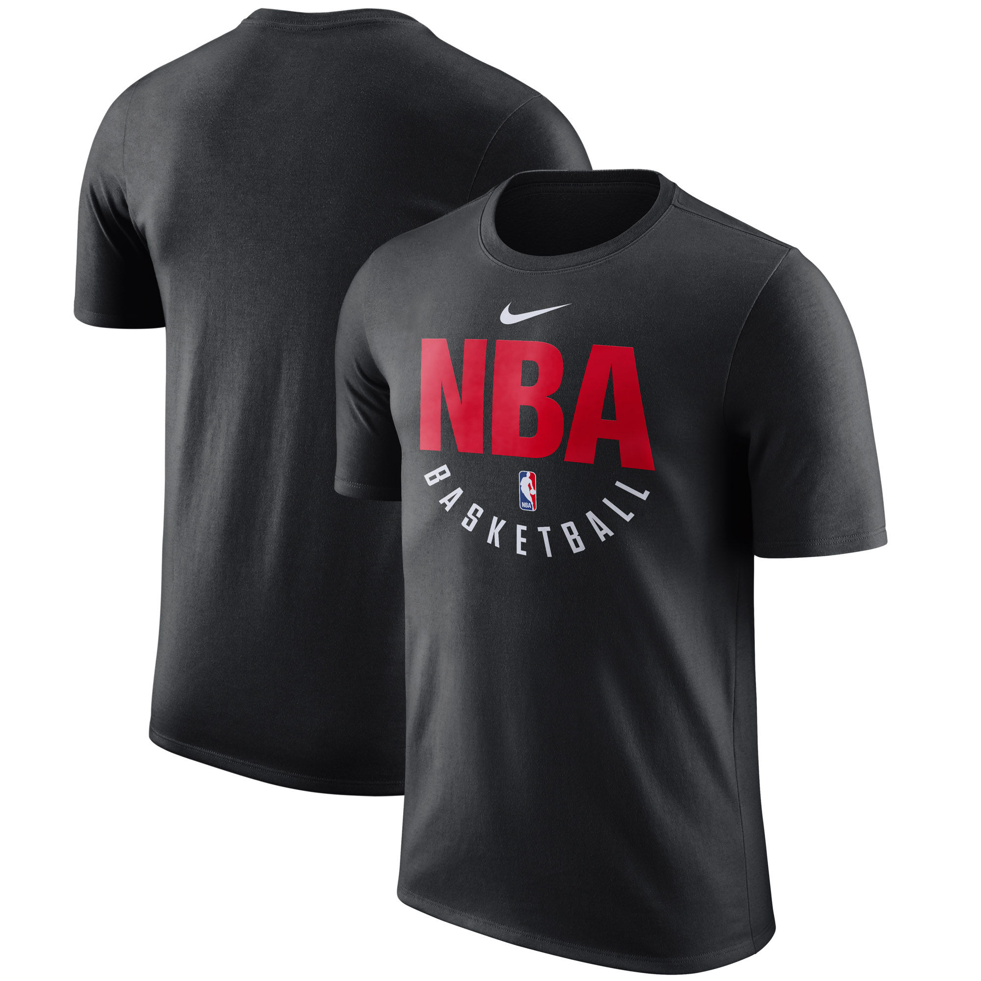 Nike NBA Logo Gear Black Essential Performance Practice T-Shirt - Click Image to Close