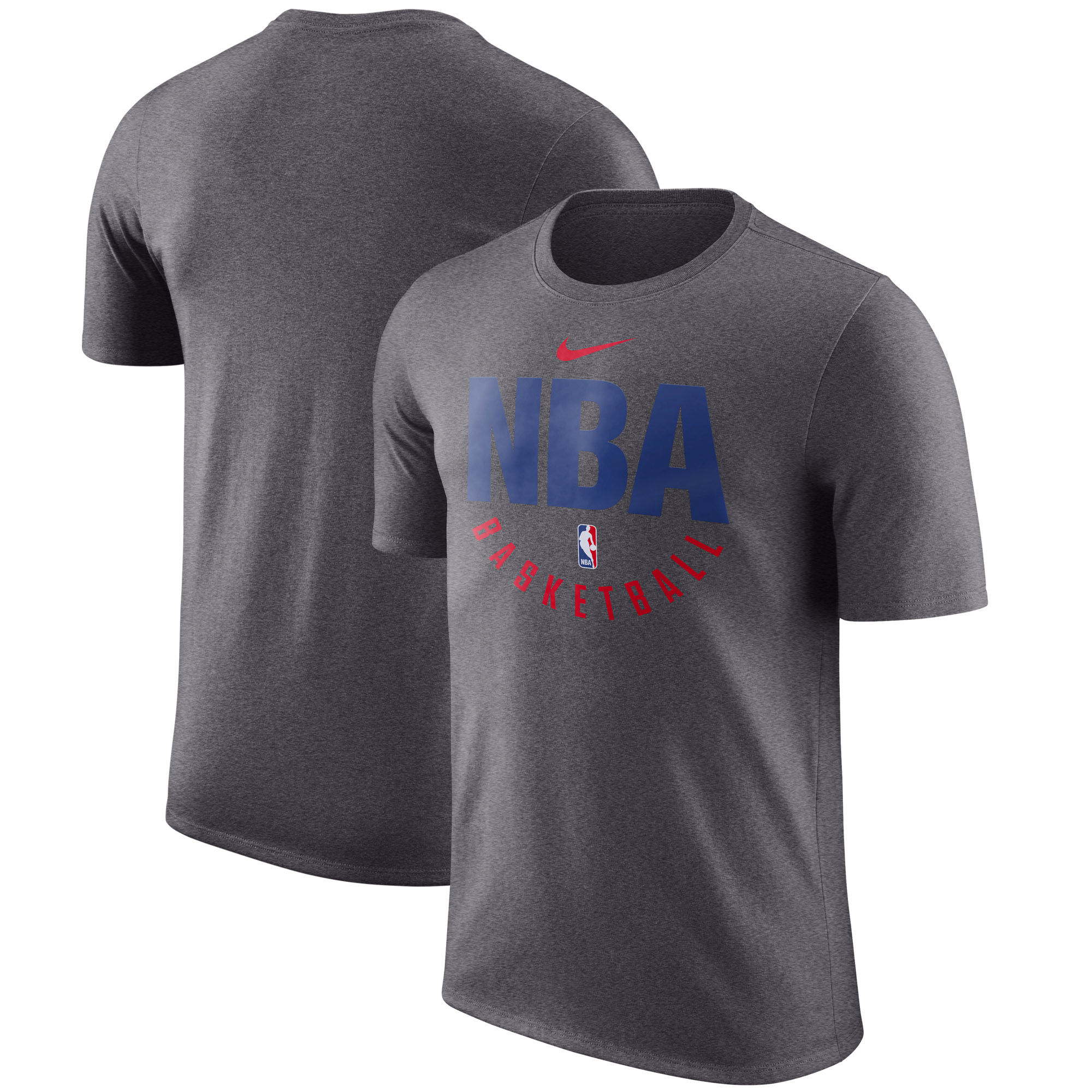 Nike NBA Logo Gear Gray Essential Performance Practice T-Shirt - Click Image to Close