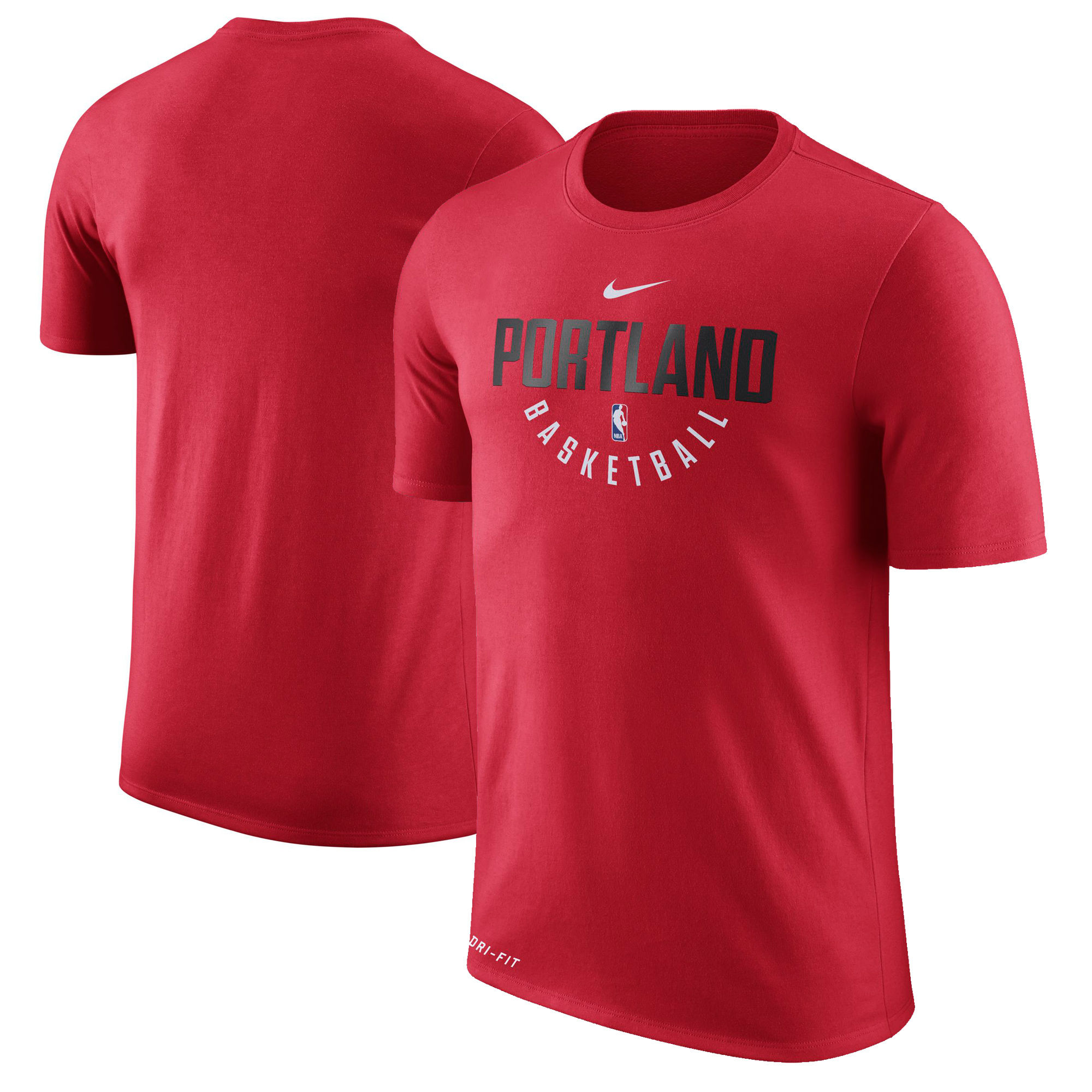 Portland Trail Blazers Nike Practice Performance T-Shirt Red - Click Image to Close