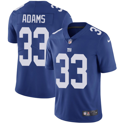 Nike Giants 33 Andrew Adams Royal Vapor Untouchable Limited Jersey