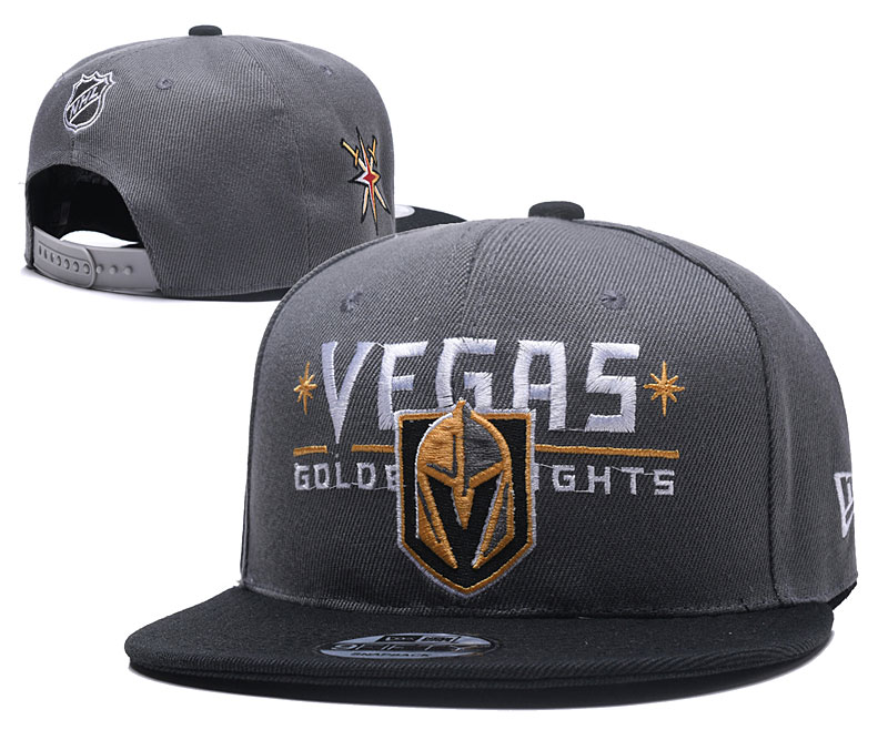 Vegas Golden Knights Team Logo Gray Adjustable Hat YD