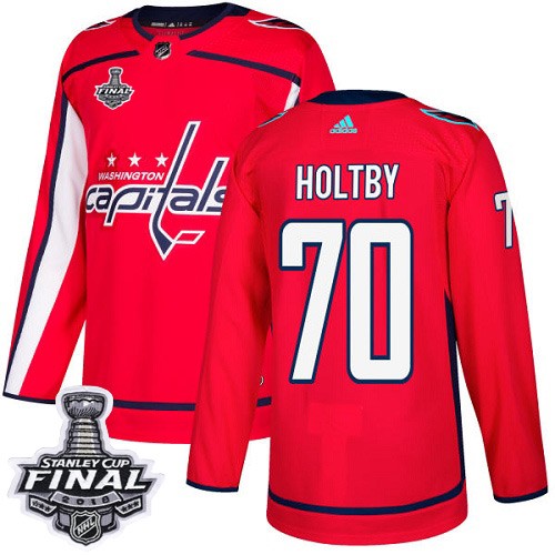 Capitals 70 Braden Holtby Red 2018 Stanley Cup Final Bound Adidas Jersey