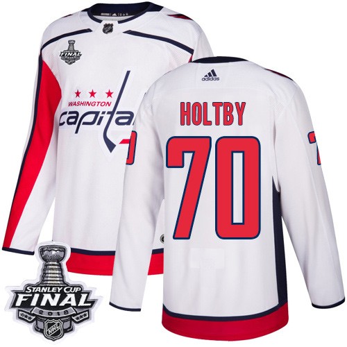 Capitals 70 Braden Holtby White 2018 Stanley Cup Final Bound Adidas Jersey