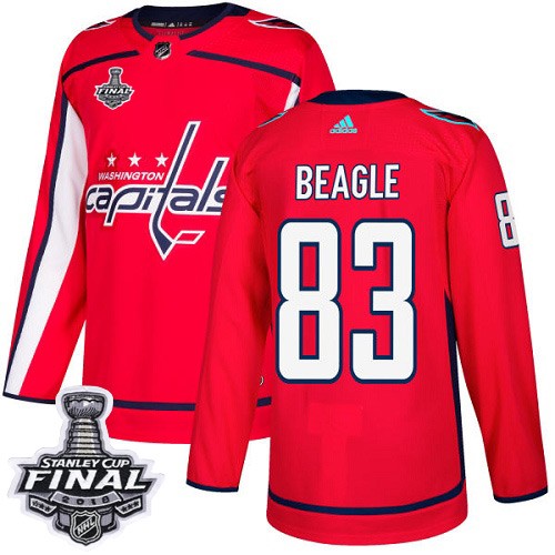 Capitals 83 Jay Beagle Red 2018 Stanley Cup Final Bound Adidas Jersey