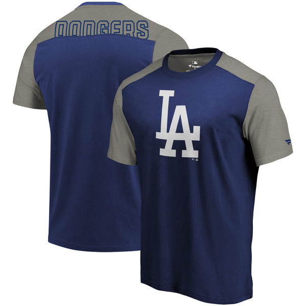 Los Angeles Dodgers Fanatics Branded Big & Tall Iconic T-Shirt Royal & Gray