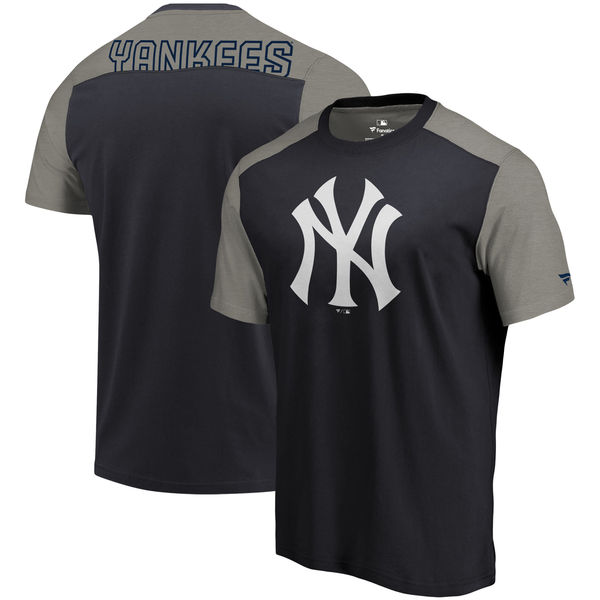 New York Yankees Fanatics Branded Big & Tall Iconic T-Shirt Navy & Gray