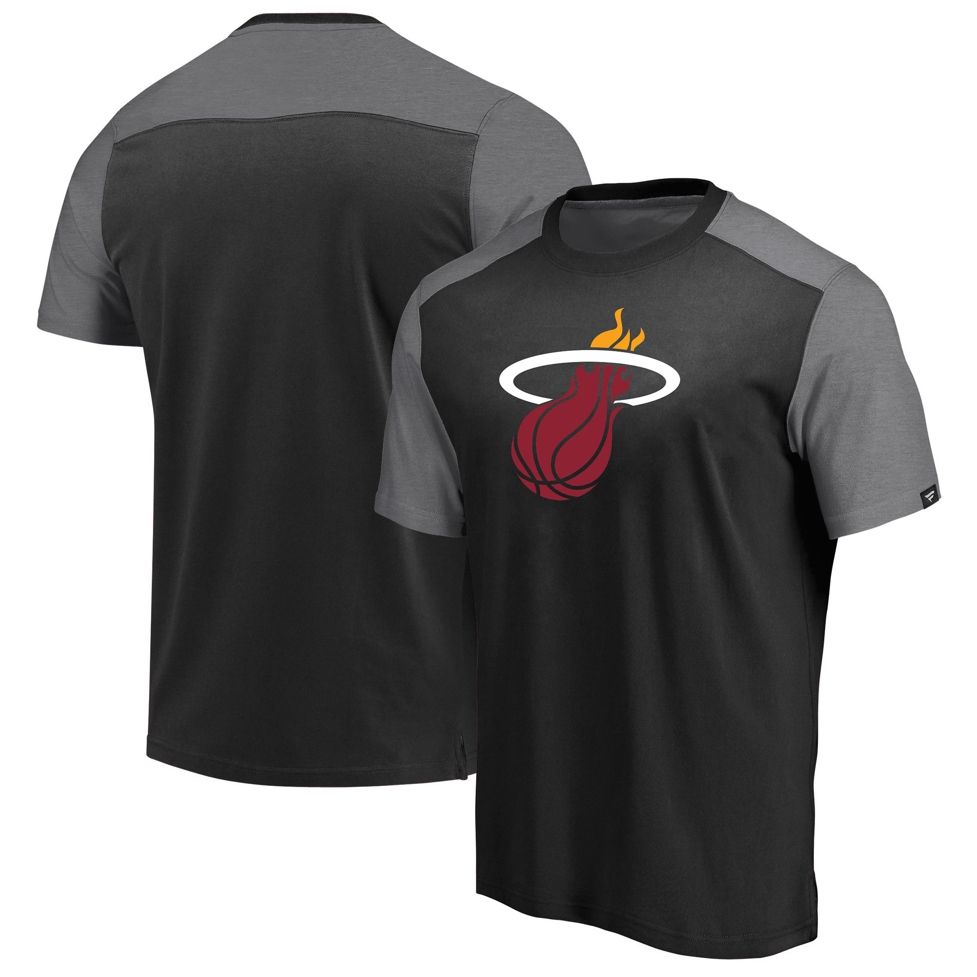 Miami Heat Fanatics Branded Iconic Blocked T-Shirt Black