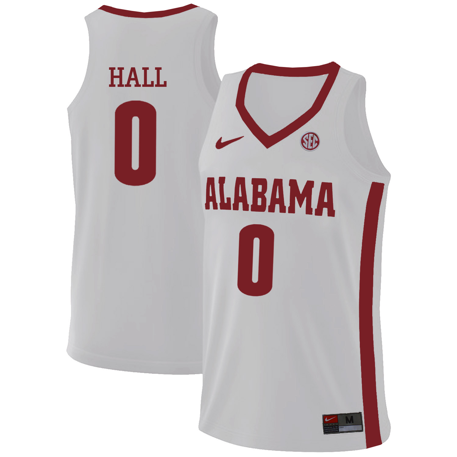 Alabama Crimson Tide 0 Donta Hall White College Basketball Jersey