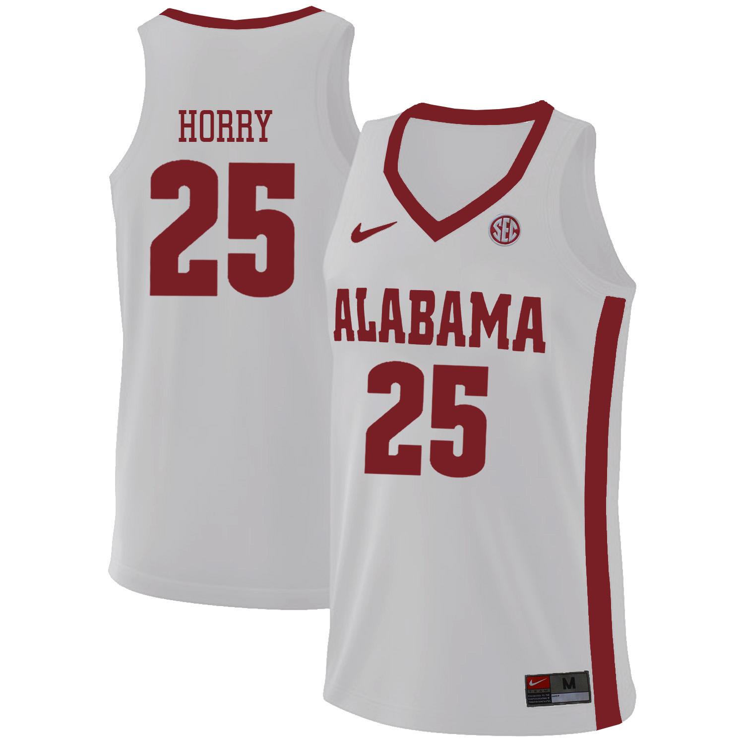 Alabama Crimson Tide 25 Robert Horry White College Basketball Jersey