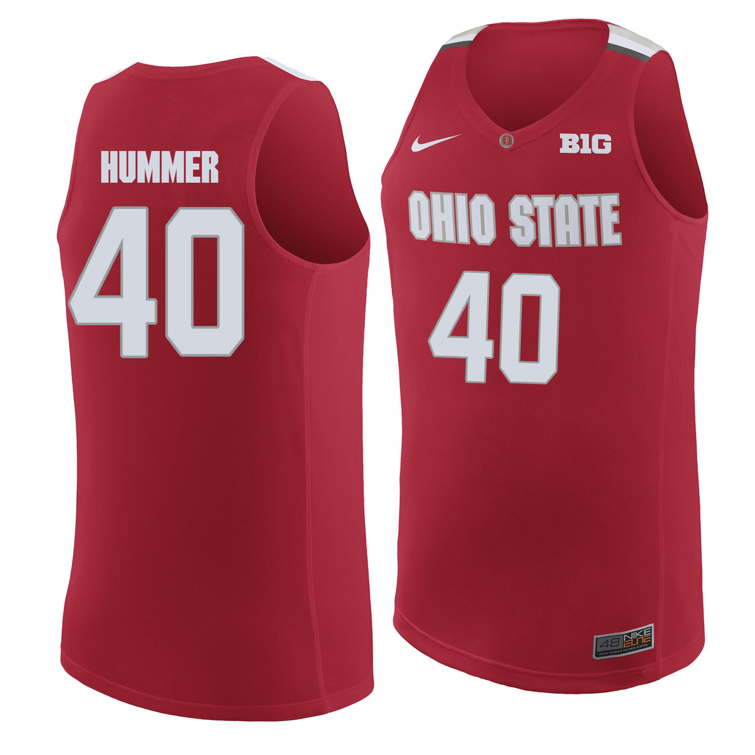 Ohio State Buckeyes 40 Danny Hummer Red College Basketball Jersey