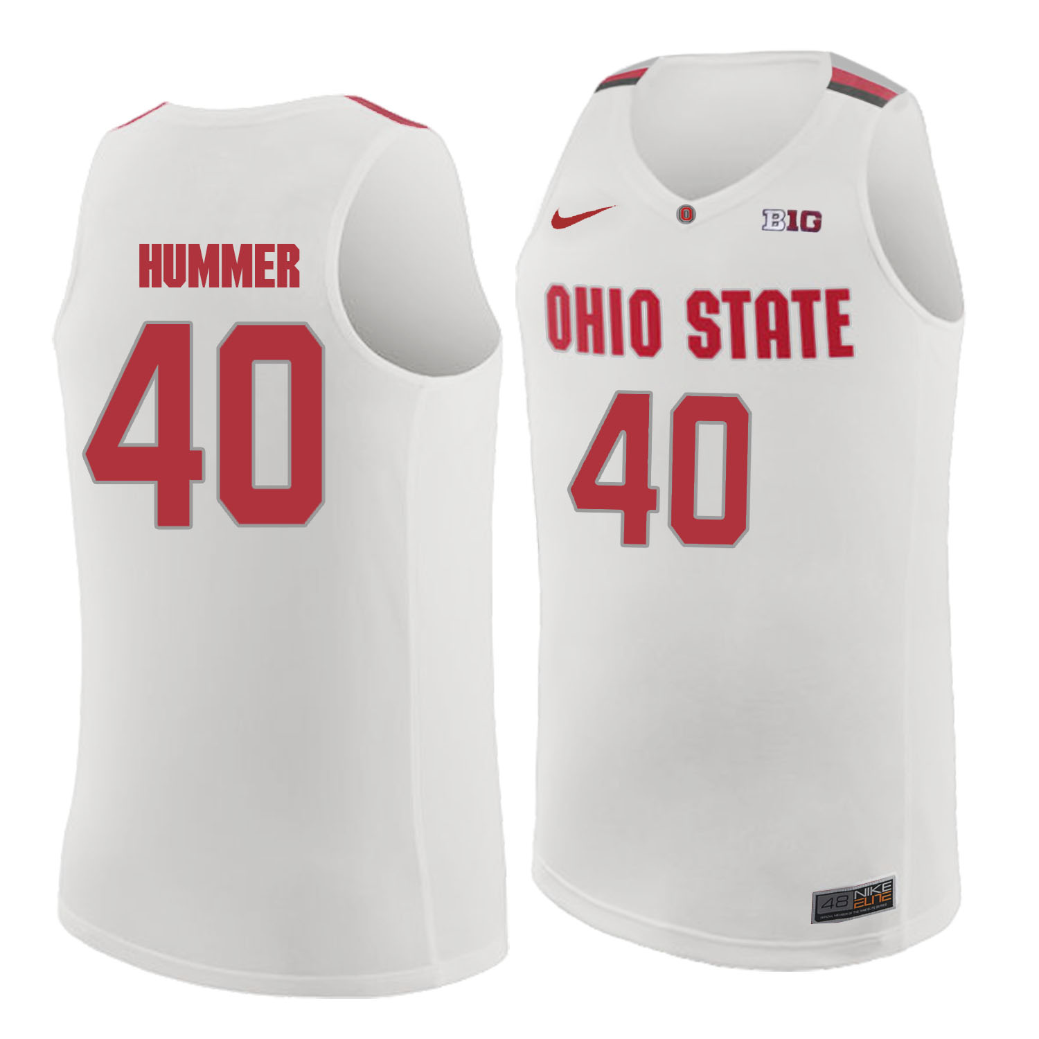 Ohio State Buckeyes 40 Danny Hummer White College Basketball Jersey
