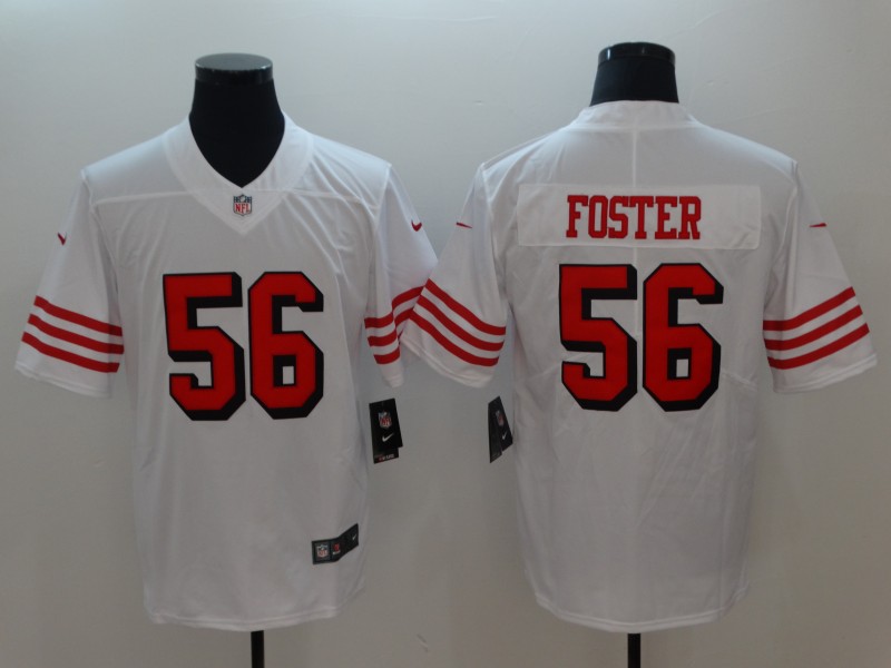 Nike 49ers 56 Reuben Foster White Color Rush Vapor Untouchable Limited Jersey