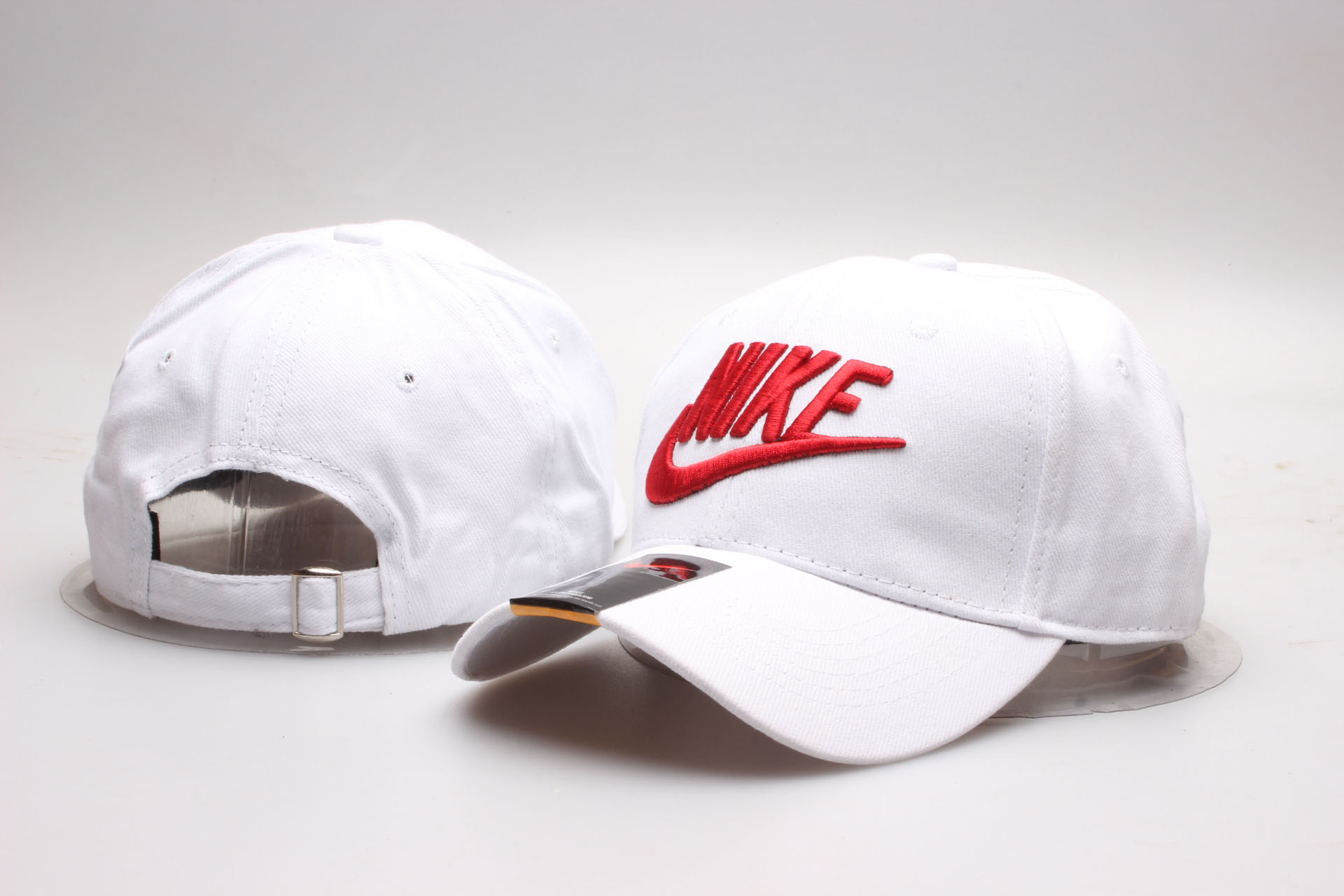 Nike Classic Red Logo White Peaked Adjustable Hat YP