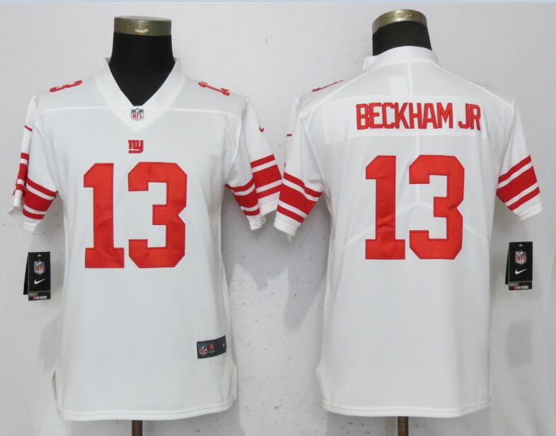 Nike Giants 13 Odell Beckham Jr. White Women Vapor Untouchable Limited Jersey