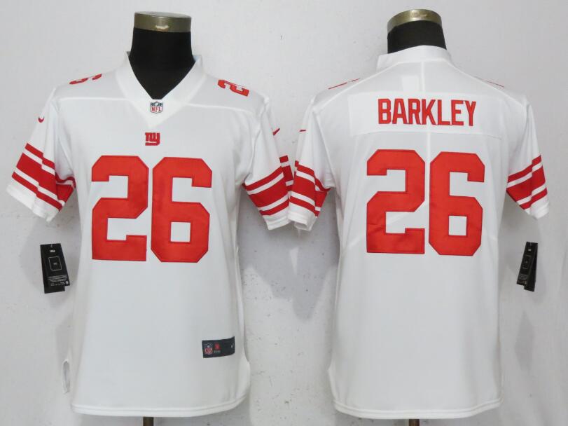 Nike Giants 26 Saquon Barkley White Women Vapor Untouchable Limited Jersey