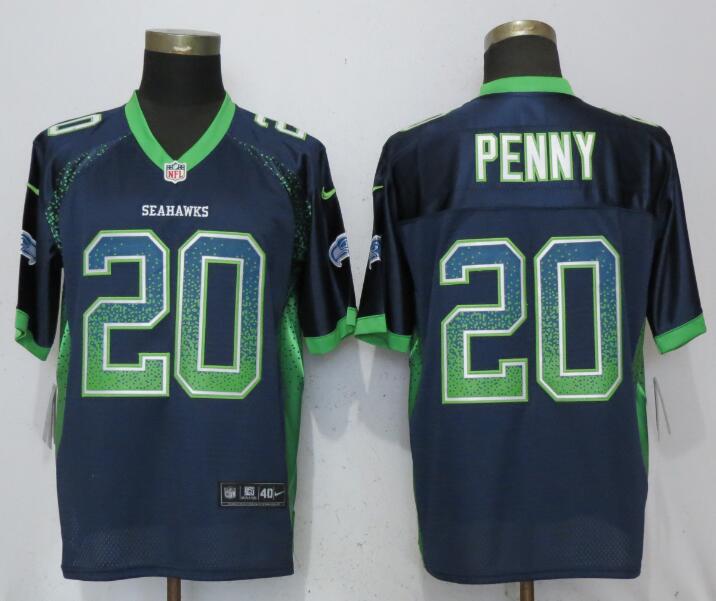 Nike Seahawks 20 Rashaad Penny Navy Drift Fashion Elite Jersey