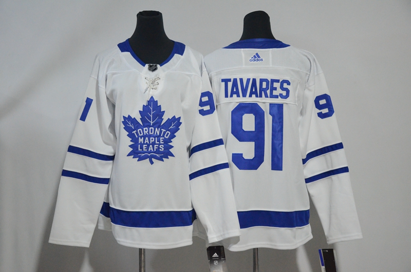 Maple Leafs 91 John Tavares White Women Adidas Jersey