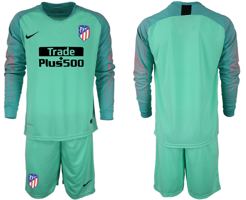 2018-19 Atletico Madrid Green Goalkeeper Long Sleeve Soccer Jersey