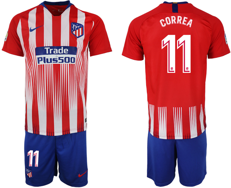 2018-19 Atletico Madrid 11 CORREA Home Soccer Jersey