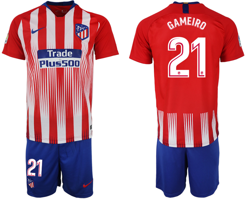 2018-19 Atletico Madrid 21 GAMEIRO Home Soccer Jersey