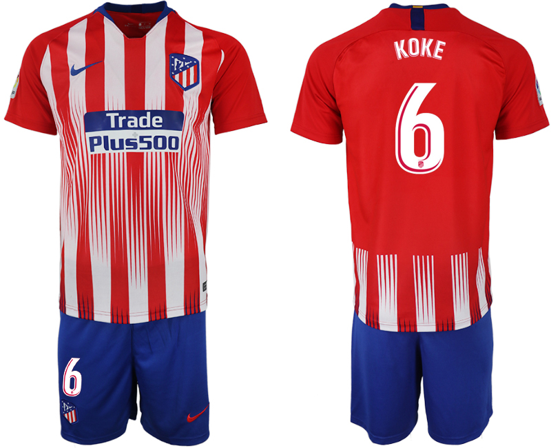 2018-19 Atletico Madrid 6 KOKE Home Soccer Jersey