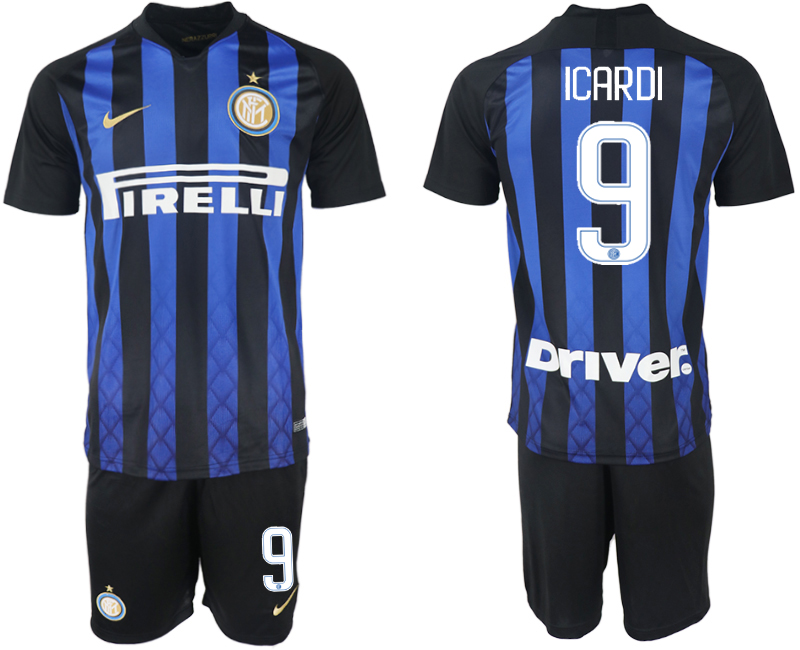 2018-19 Inter Milan 9 ICARDI Home Soccer Jersey - Click Image to Close