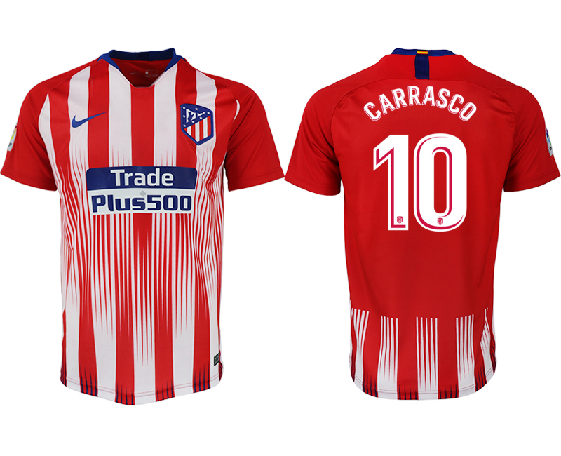 2018-19 Atletico Madrid 10 CARRASCO Home Thailand Soccer Jersey