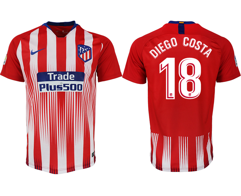 2018-19 Atletico Madrid 18 DIEGO COSTA Home Thailand Soccer Jersey - Click Image to Close
