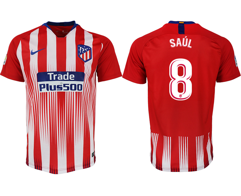 2018-19 Atletico Madrid 8 SAUL Home Thailand Soccer Jersey