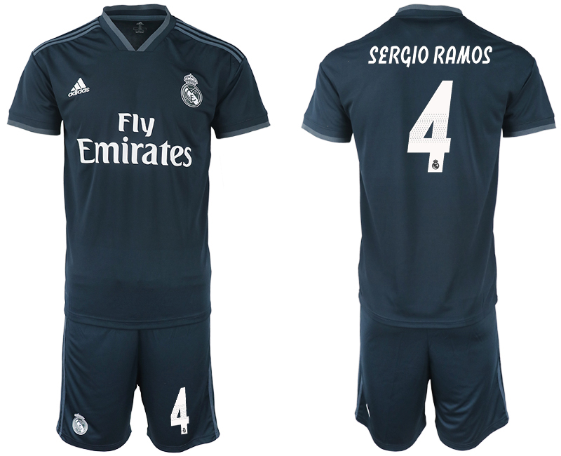 2018-19 Real Madrid 4 SERGIO RAMOS Away Soccer Jersey