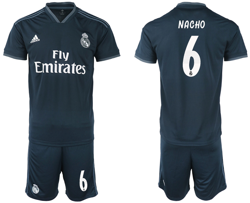 2018-19 Real Madrid 6 NACHO Away Soccer Jersey