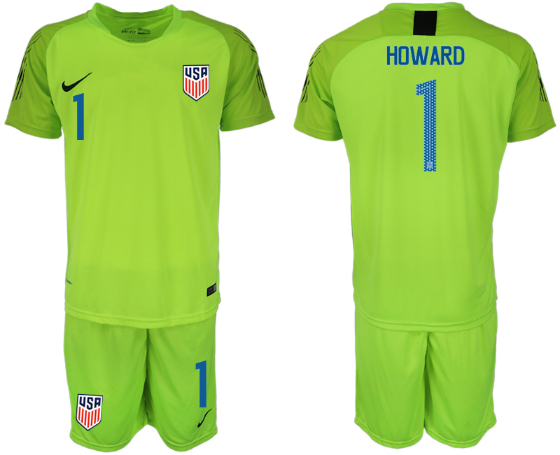 2018-19 USA 1 HOWARD Fluorescent Green Goalkeeper Soccer Jersey