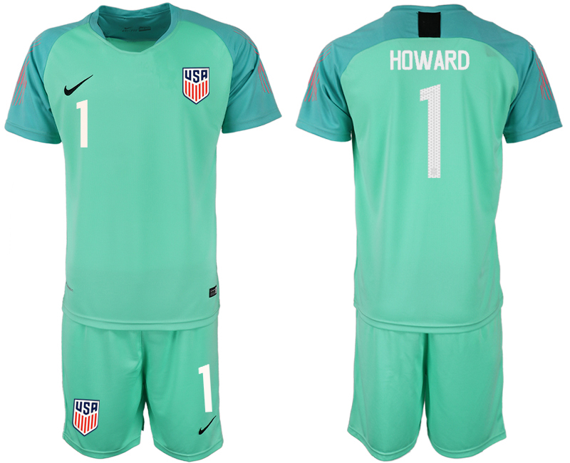 2018-19 USA 1 HOWARD Green Goalkeeper Soccer Jersey - Click Image to Close