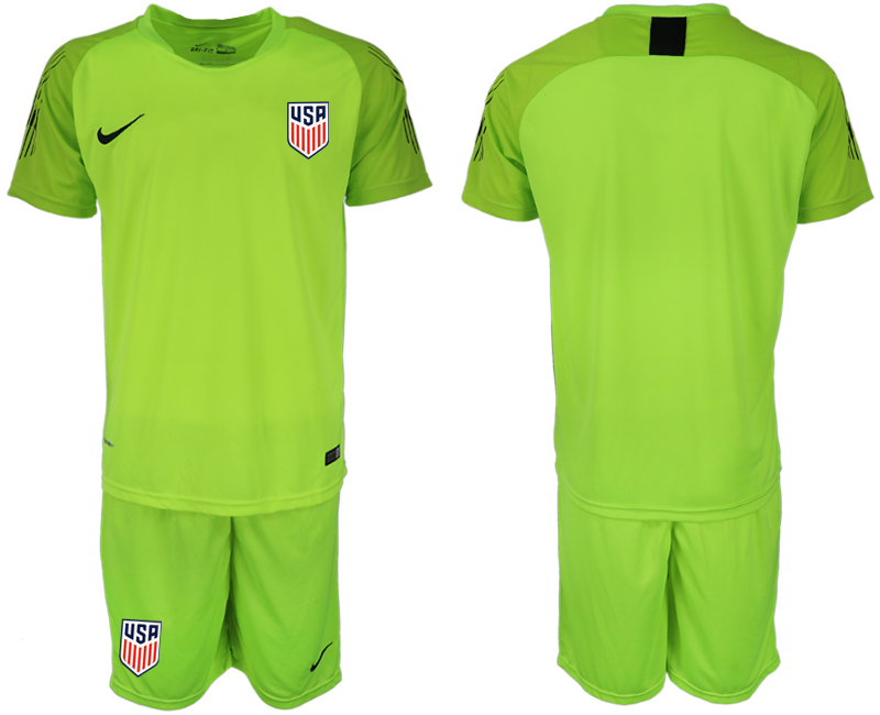 2018-19 USA Fluorescent Green Goalkeeper Soccer Jersey
