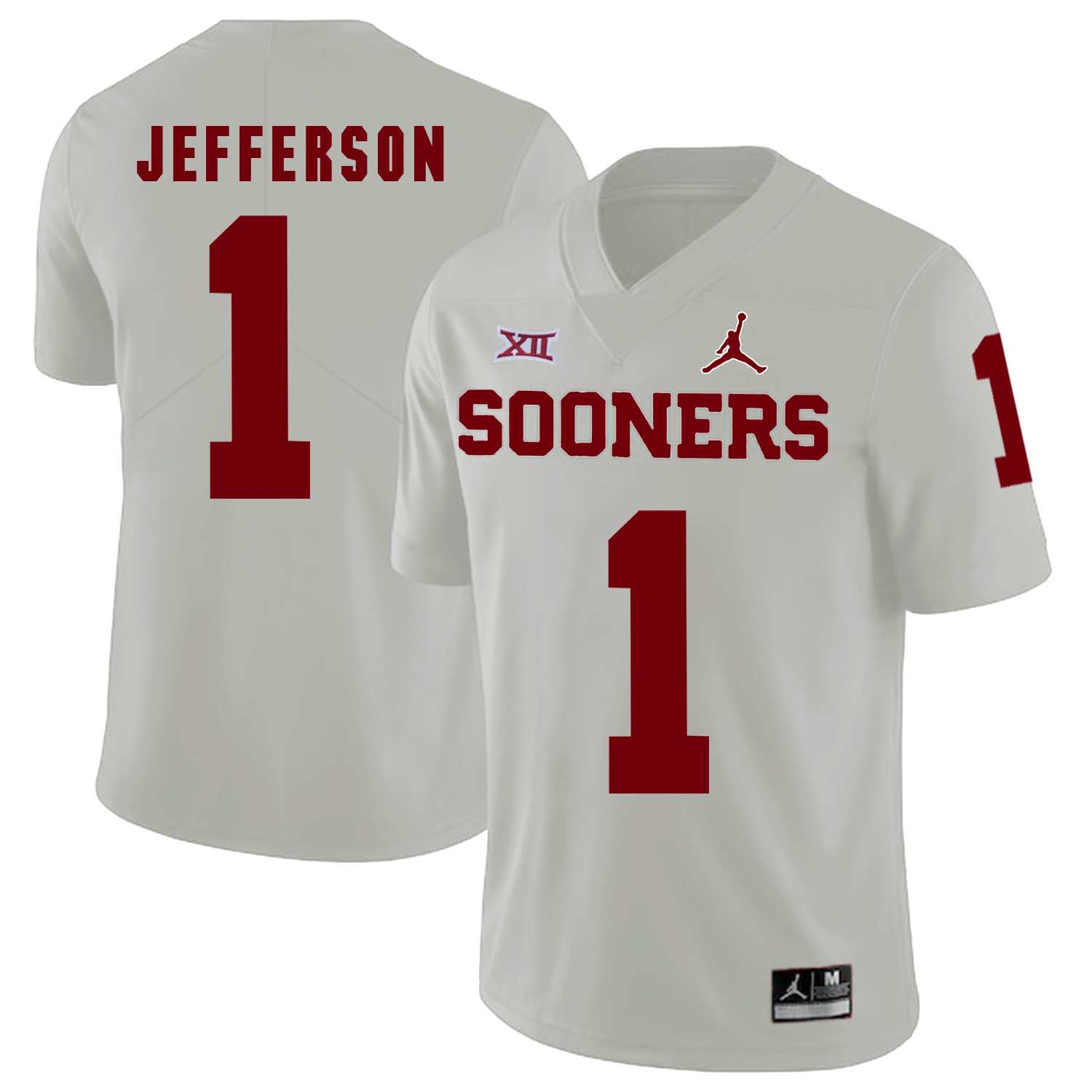 Oklahoma Sooners 1 Tony Jefferson White College Football Jersey