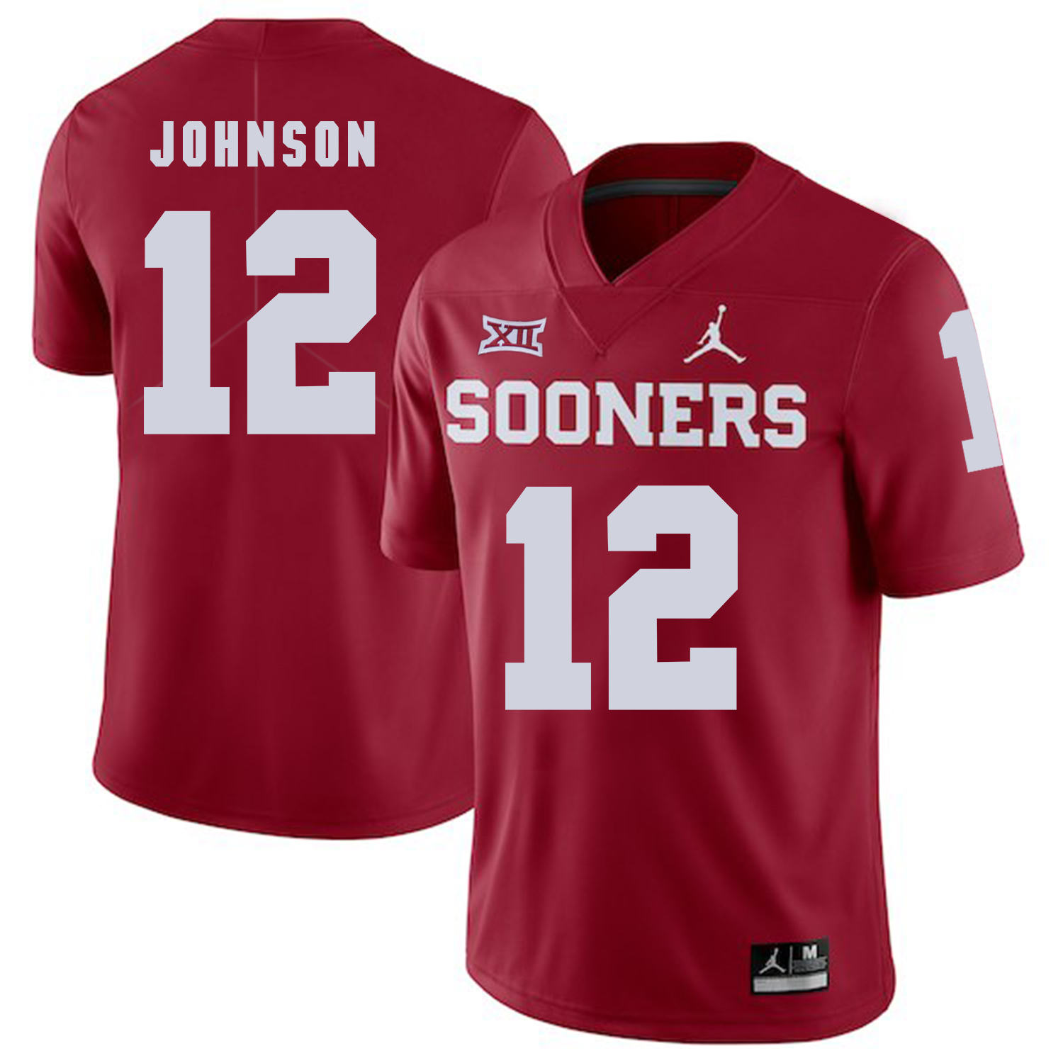 Oklahoma Sooners 12 Will Johnson Red College Football Jersey