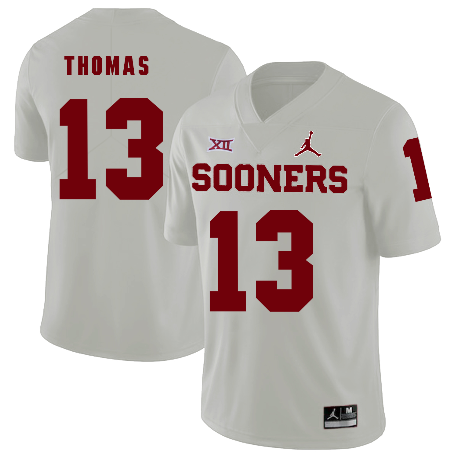 Oklahoma Sooners 13 Ahmad Thomas White College Football Jersey
