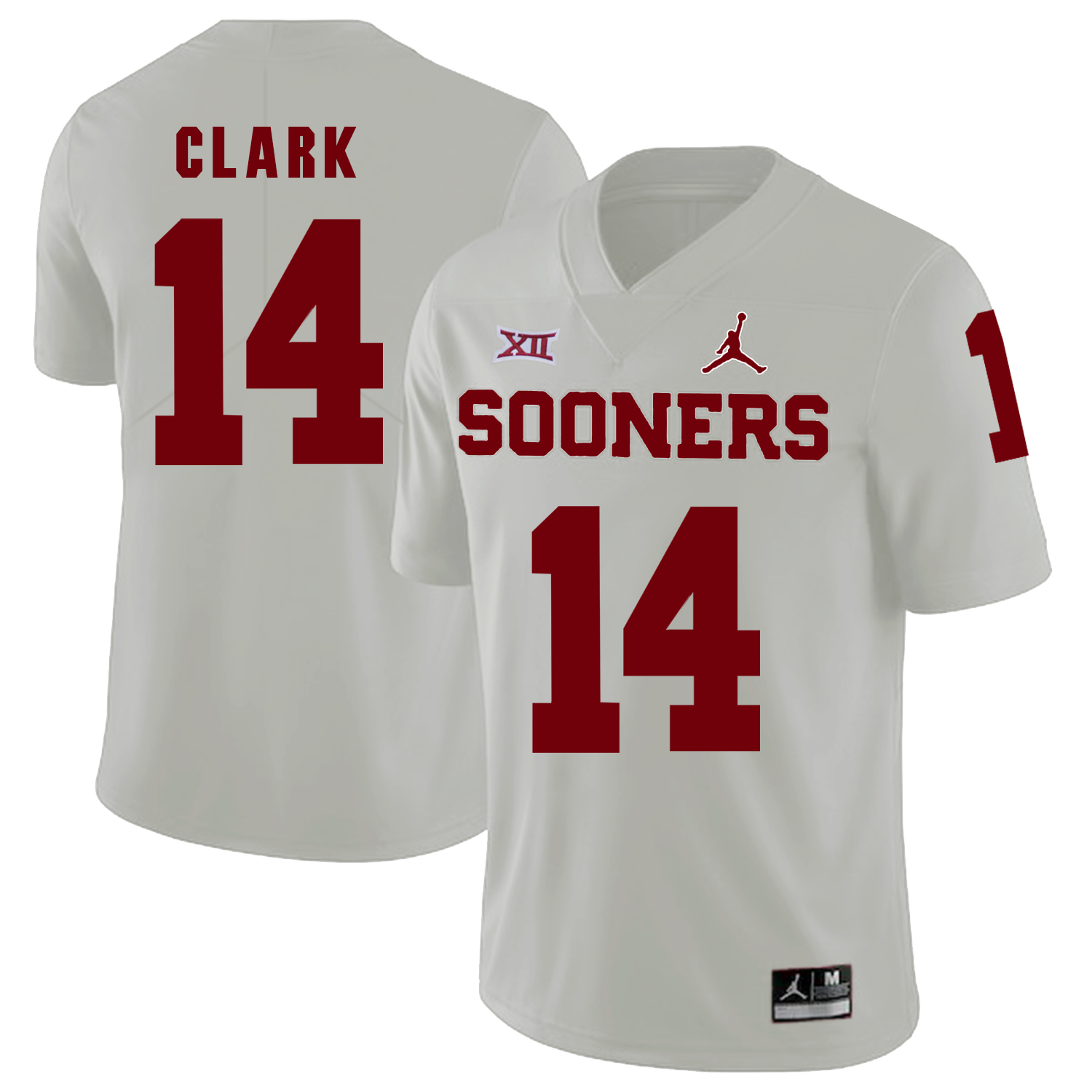 Oklahoma Sooners 14 Reece Clark White College Football Jersey