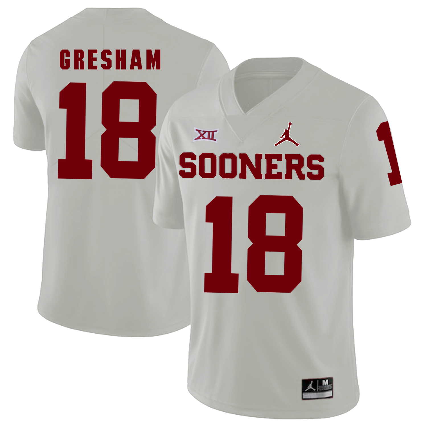 Oklahoma Sooners 18 Jermaine Gresham White College Football Jersey