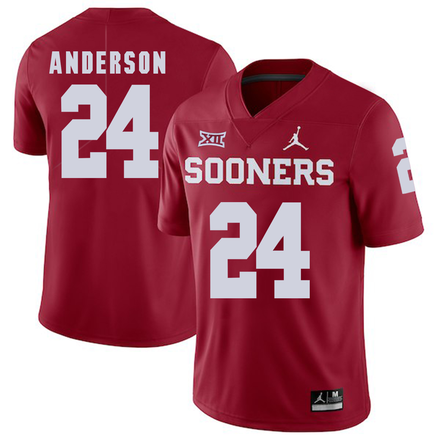 Oklahoma Sooners 24 Rodney Anderson Red College Football Jersey - Click Image to Close