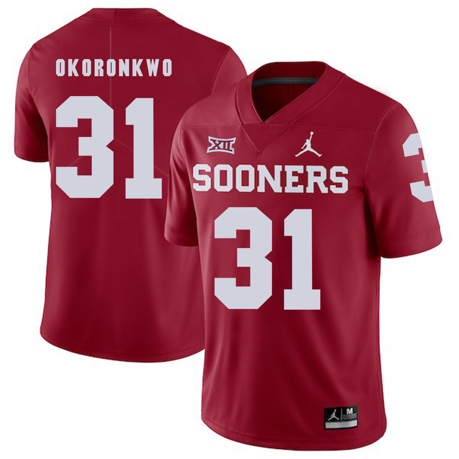 Oklahoma Sooners 31 Obo Okoronkwo Red College Football Jersey